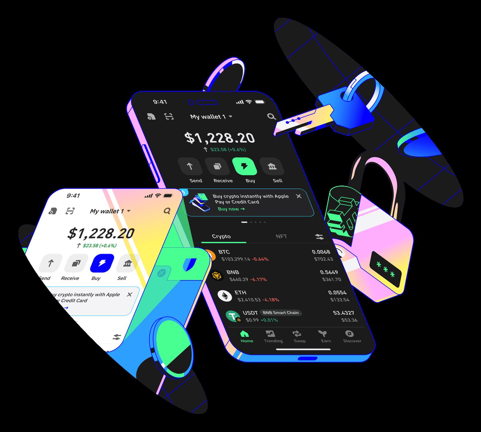 Detail view of Trust wallet app